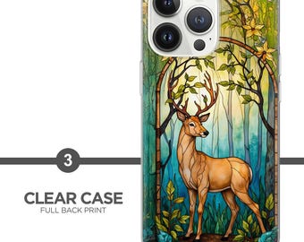 Stained Glass Animal Phone Case, Handcrafted TPU Gel Cover, Mosaic Cute Animal Phone Protector for iPhone 14, 16, Samsung Galaxy S24 FE