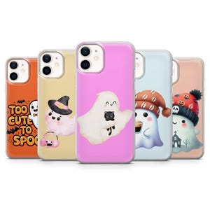 Adorable Ghost Phone Case - Cute Halloween Cover for Your iPhone 16 Pro Max, 15 Plus,14,13,12, Samsung S25, S24 Ultra , A15, Pixel 9  Pro, 8