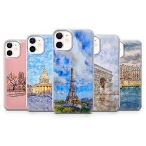 Paris Eiffel Tower Phone Case - France Travel Lover Cover for  iPhone 16, 15, 14, 13, Samsung S25, S24,A56, A15, Pixel, 9A, 9Pro XL,8A, 8Pro