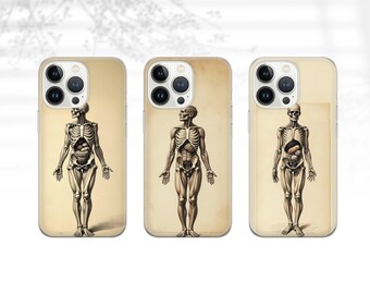 Anatomy Phone Case Leonardo Da vinci Cover for iPhone iPhone 17 Pro Max, 16e, 15, 14, 12, Samsung S25 Ultra, S24 FE, A56, Pixel 10 XL, 9a, 8