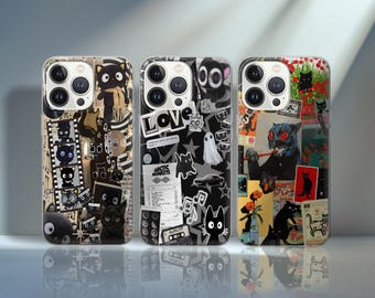 Psychedelic Cat Phone Case, Funny Kitty Art Cover for iPhone, Samsung Galaxy, Google Pixel, Cute Animal Phone Protector, Unique Gift Idea