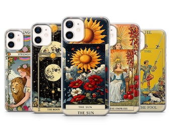 Tarot Card Phone Case: Mystical Design, Protective TPU Gel Cover