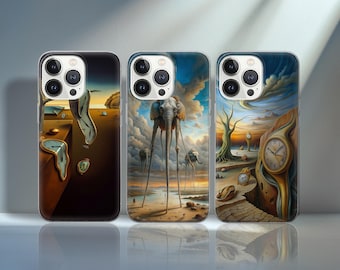 Salvador Dali Art Phone Case, Artistic Surrealist Design, Unique Creative Cover for iPhone, Samsung, Pixel, Gift for Art Lovers