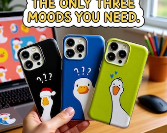 Lustige Enten Handyhülle, Alberne Gans Kunst Hülle für iPhone, Samsung, Google Pixel, Cute Meme Animal Handyschutz