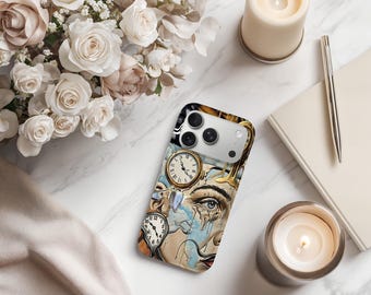 Salvador Dali Collage Art Phone Case, Surrealist Design for iPhone Samsung Pixel, Unique Artistic Phone Cover, Gift for Art Lovers