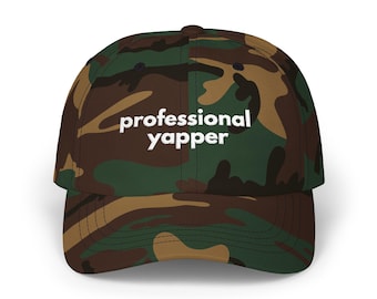 Professional Yapper Dad Cap | Humorous Baseball Hat, Embroidered Text