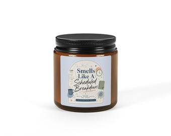 Bougie parfumée à la panne programmée | Bougie en pot ambré à la cire de soja