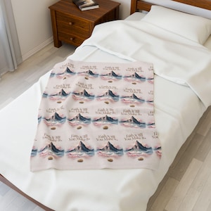 Inspirational Quote Velveteen Plush Blanket: Cozy Motivational Throw