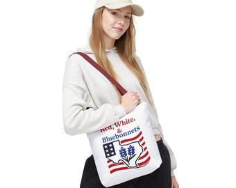 Bolsa de mano Texas Patriot: gorros rojos, blancos y azules, accesorio del Día de la Independencia