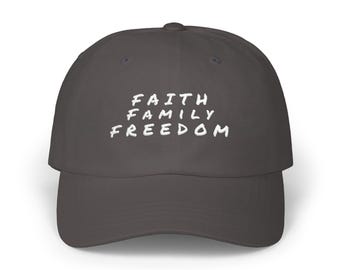 Casquette brodée « Papa » : Foi, Famille, Liberté, casquette de baseball patriotique