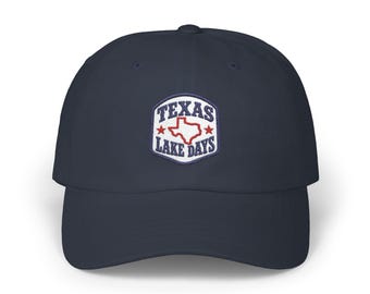 Texas Lake Days Dad Cap | Embroidered Patch Baseball Hat
