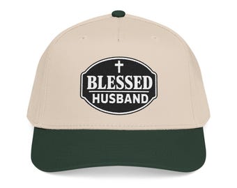Blessed Husband Embroidered Hat Mid Profile Baseball Cap | Husband Dad Faith