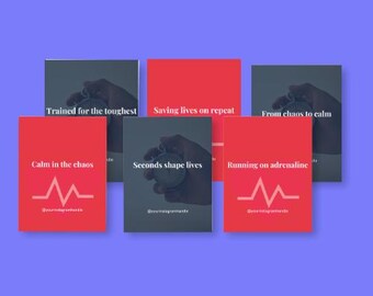 Plantillas de frases para enfermeras de urgencias: 100 frases motivacionales, PDF editables de Canva