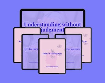 100 plantillas de citas editables para enfermeras de salud mental (PDF) / Diseños de Canva inspiradores, de apoyo y de autocuidado