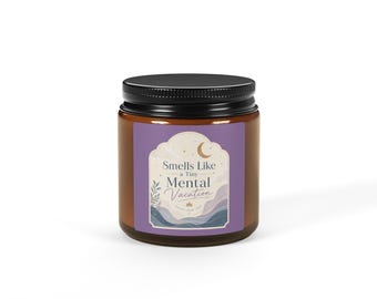 Bougie parfumée « Smells Like Mental Vacation » | Pot ambré en cire de soja