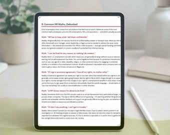 HR Survival Guide | Know Your Rights PDF | Employee Handbook, PIP Survival, Severance & Retaliation | Digital Download