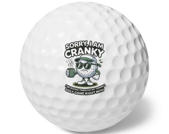 Balles de golf humoristiques (lot de 6) | Surlyn imprimé personnalisé