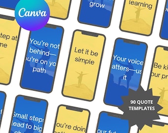 90 frases de coach de vida: Plantillas inspiradoras de Canva (descarga digital)