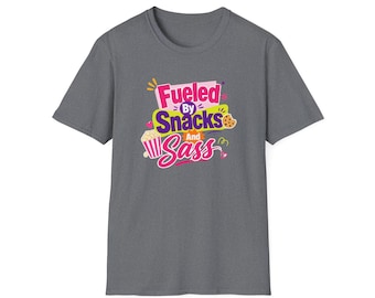 T-shirt « Gourmand de snacks et d'impertinence » | T-shirt avec citation sur les snacks