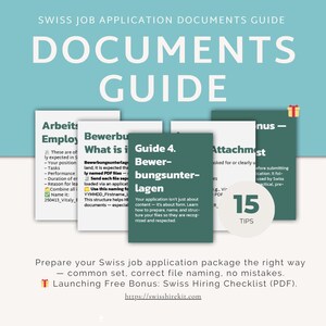Guía de documentos de solicitud suizos (PDF) / Nombre y estructura de archivos / Prepare correctamente los documentos de solicitud para Suiza RR. HH.