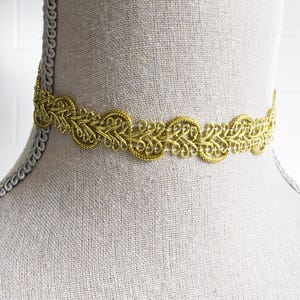 Gold Celtic Knot Style Choker, Scottish Jewelry, Irish Jewelry, Historical Jewelry, Regency Victorian Jewelry 19th Century Jewelry