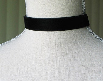 Classic Black Velvet Choker, Georgian Jewelry, Victorian Jewelry of the Gilded Age, Historical Jewelry