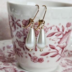 Pearl Teardrop Earrings, 18th century Georgian jewelry, Regency Jewelry, Historical Jewelry, 19th century jewelry, Pearl Drop Earrings