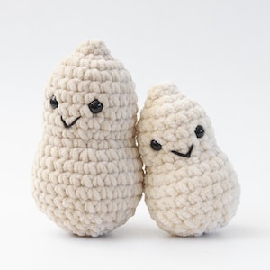 Peanut Plushie Crochet Pattern | Beginner Amigurumi PDF Pattern with 2 Sizes