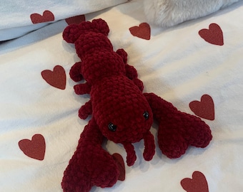 Heart Lobster Plushie Crochet Pattern | Kawaii Amigurumi Valentine & Gift Toy Pattern