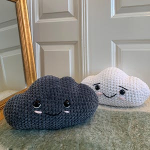 Cloud Crochet Plushie Pattern | Amigurumi PDF with 2 Designs (Single & Double Bump)