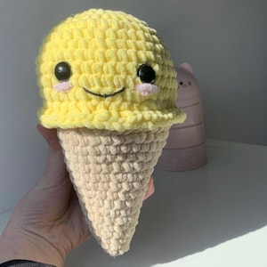 Ice Cream Crochet Plushie Pattern – Amigurumi PDF Tutorial (Digital Download)