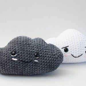 Muster Wolke häkeln | Amigurumi PDF mit 2 Designs (Single & Double Bump)