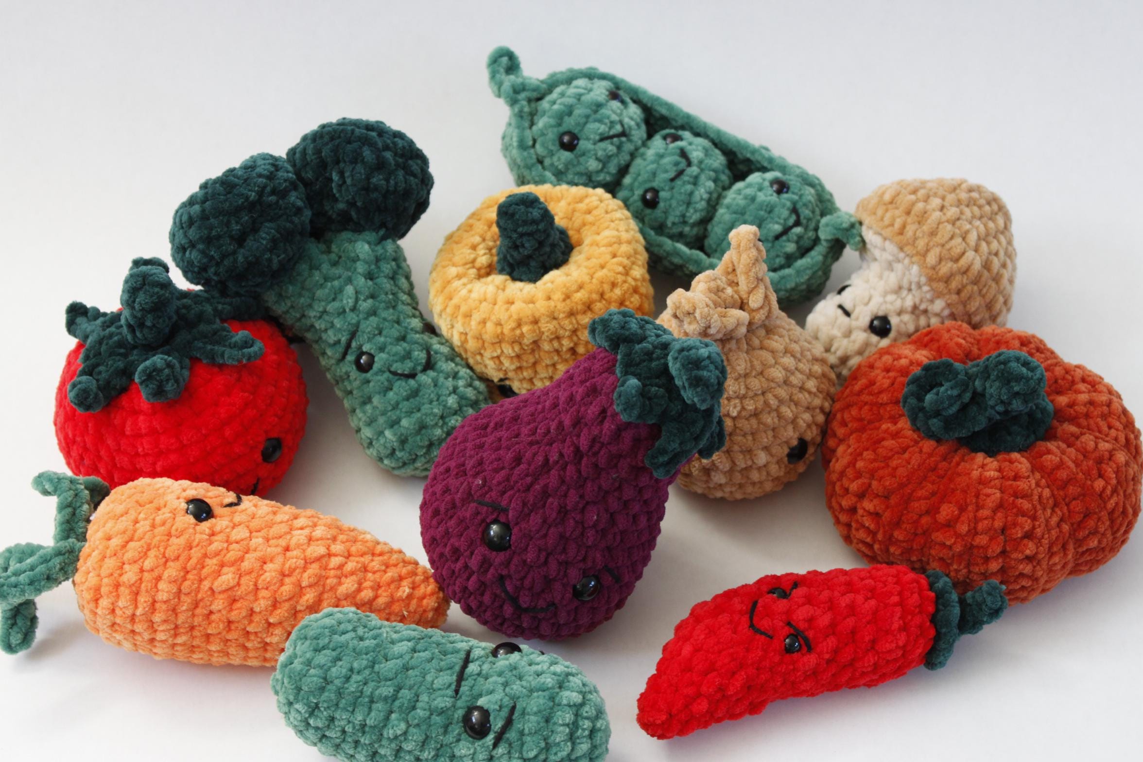 Veggie Plushies Crochet Pattern Set