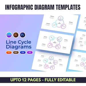 Infographic Diagram Templates: Editable Charts for Canva & Adobe Illustrator