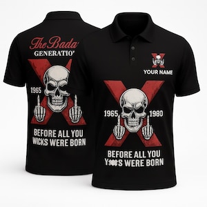 The Bada Generation Skull Polo Shirt | Custom Name
