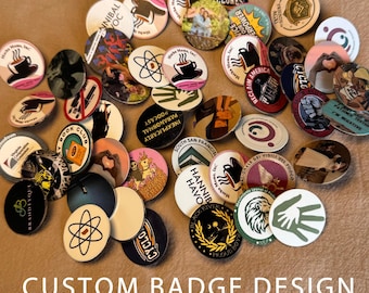 30mm Personalised Badge, Custom Badge, Create Your Design, Pin Badge, Free Design Photo Service, Personalised Pin, Make badges the best