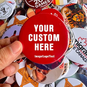 25/32/38/44/50/58/65/75mm Custom Badge, Personalised Pin, Create Your Own Design Pin Badge, Personalised Badge, Free Design Photo Service