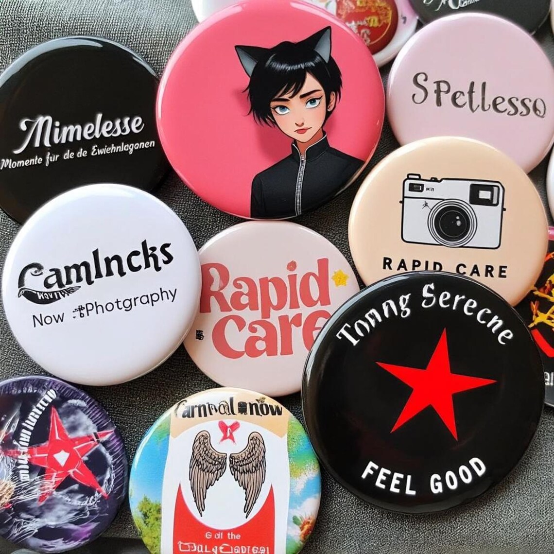 25/32/38/44/50/58/65/75mm Personalized Pin Badge, Custom Badge, Design ...