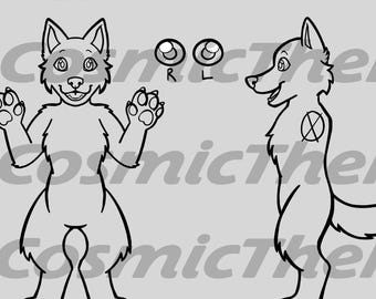 Canine Reference Sheet Base Template PSD File - Etsy Canada