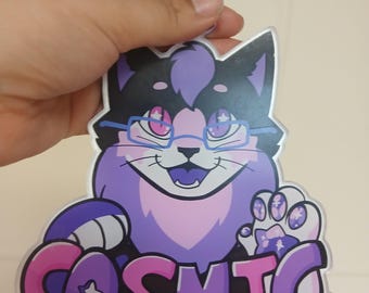 Acrylic Furry Badge Commissions || custom fursona badges with acrylic finish
