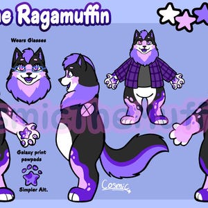 Foglio di riferimento Furry personalizzato // Commissioni di fogli di riferimento Fursona