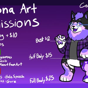 Fursona Art Commissions (AUGUST) || Furry Art