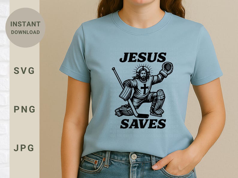 GR8Shop Vintage Retro Jesus Saves Hockey Lover Felpa con Cappuccio Unisex Grigio Size S