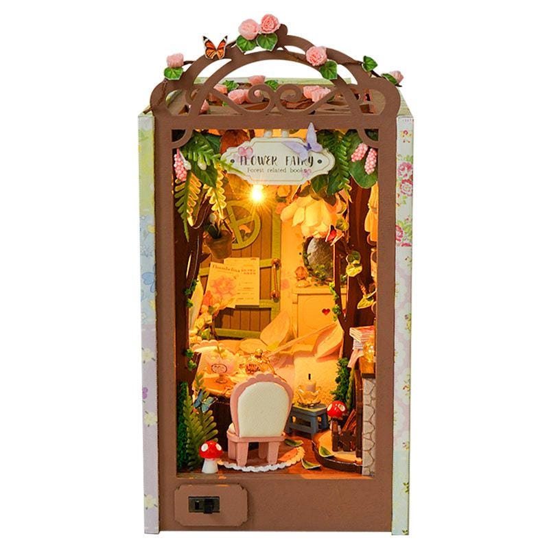 Kit De Maqueta En Miniatura De Bosque De Hadas Con Luz LED, Casa Árbol De Fantasía, Manualidad Para Adultos Y Adolescentes +15 Años, Decoración De Montaje