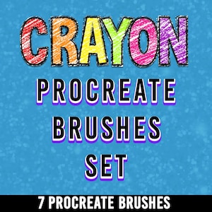 Crayon Procreate Brushes | Paper Textures | Procreate Rough Textured Brush, Lettering & Professional Digital Art Procreate Brushsets