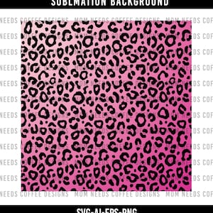 Pink Leopard Print Sublimation Background Pink Leopard Print PNG Leopard Sublimation PNG, Cheetah Print Rainbow Background