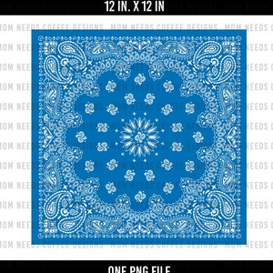 Blue Bandana Sublimation Background Clipart PNG Western print Sublimation PNG, Sublimation, Bandana Background  300 DPI Cowboy