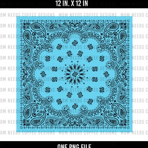 Blue Bandana Sublimation Background Clipart PNG Western print Sublimation PNG, Sublimation, Bandana Background  300 DPI Cowboy