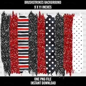 Red and Black Glitter Brushstrokes Sublimation PNG image | Brush Strokes PNG Print | Transparent Background | Sublimation PNG
