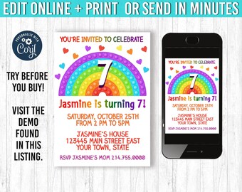Pop it Invitation 5x7 Pop It Birthday Invitation YOU EDIT and Print 5x7 Pop It Birthday Pop Its Invites Pop It  Party Theme Pop Into The Fun